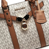 Michael Kors Nouveau Hamilton Small Logo and Leather Satchel
