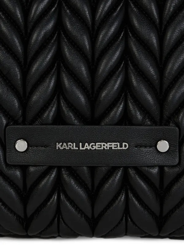 Karl Lagerfeld K/Weave Hobo Bag in Black