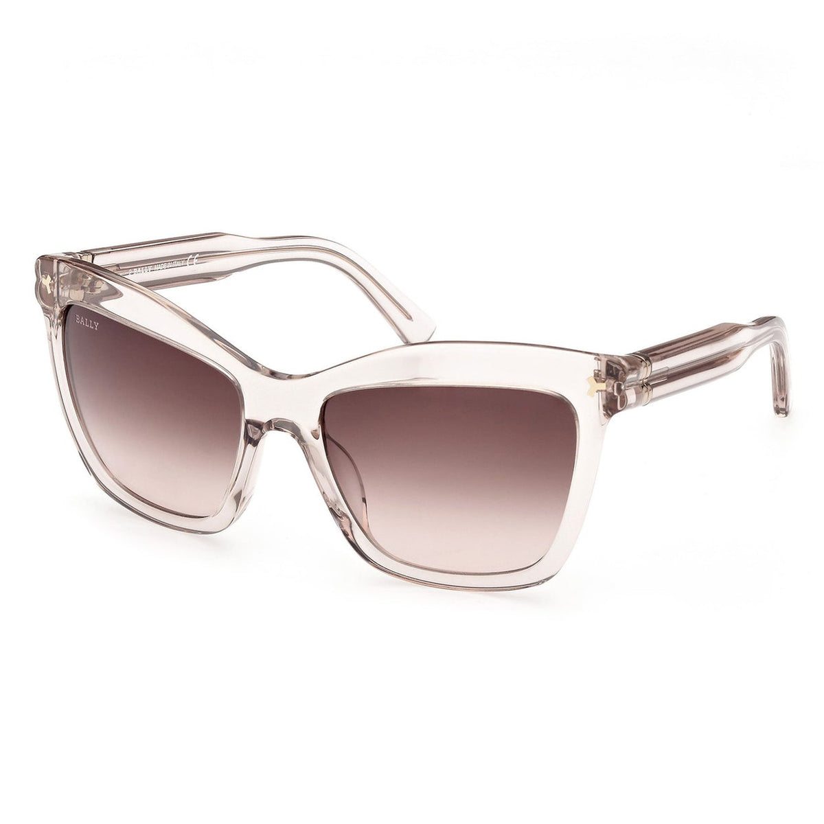 Bally 56mm Gradient Cat Eye Sunglasses in Shiny Beige /Gradient Brown
