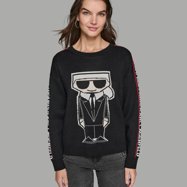 KARL CHARACTER SWEATER WITH LOGO TAPING size XL