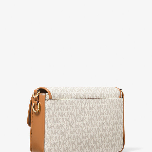 Michael Kors Bradshaw Medium Logo and Leather Messenger Bag