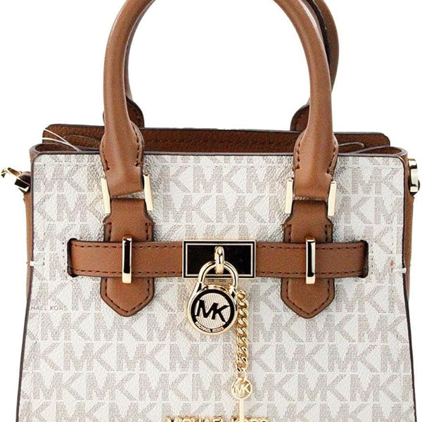 MICHAEL KORS HAMILTON XS MINI CROSSBODY SATCHEL MK KEY LOCK BAG VANILLA