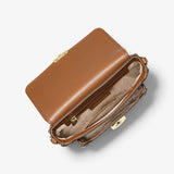 Michael Kors Bradshaw Medium Logo and Leather Messenger Bag