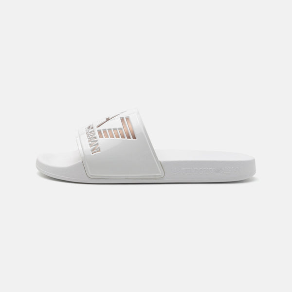 EA7 Emporio Armani Unisex Pool Slides White / Rose