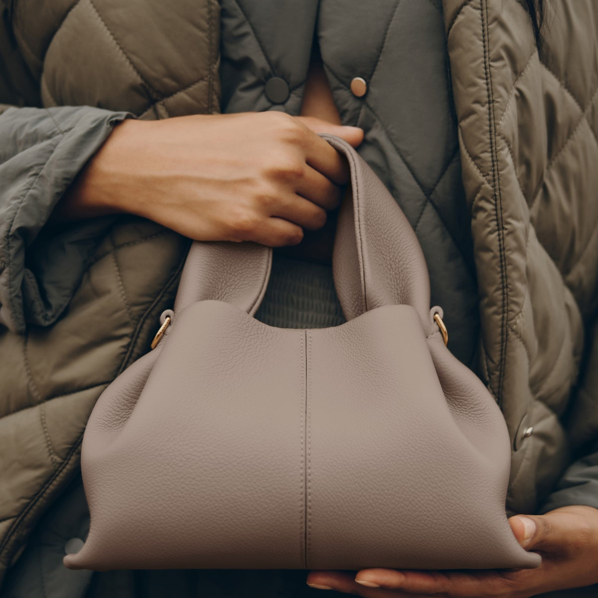 Polene Numéro Neuf Mini EDITION TEXTURED TAUPE