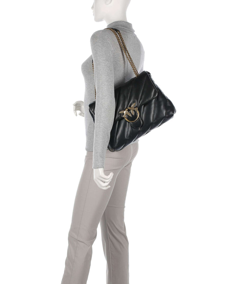 Pinko Maxi Love Handbag in Black