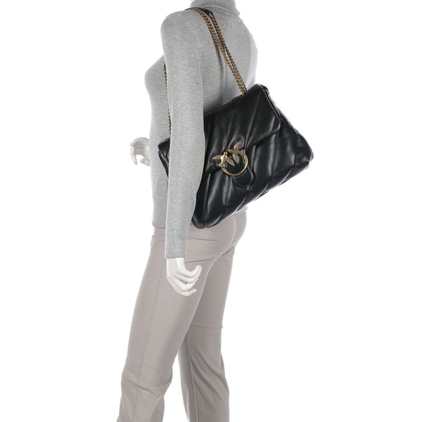 Pinko Maxi Love Handbag in Black