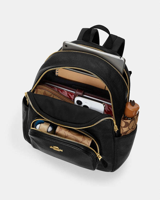 Coach Court Backpack In Blocked Signature Canvas