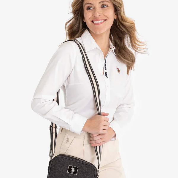US Polo ASSN denim Classic Zip Crossbody Bag