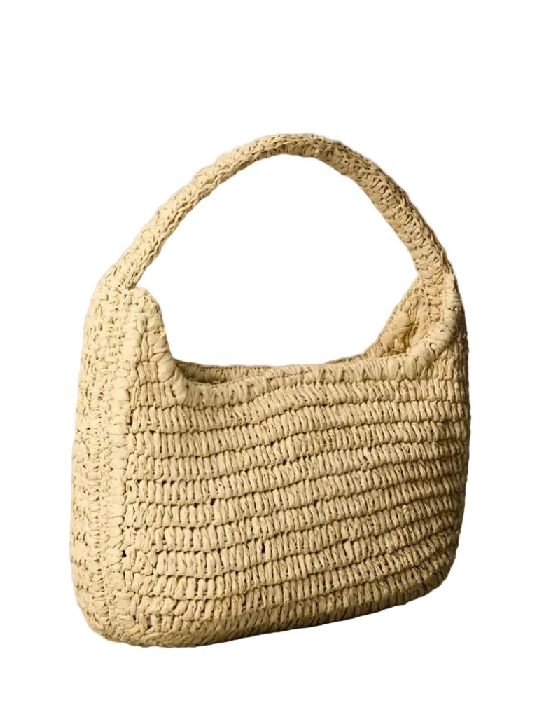 Calvin Klein Raffia Small Shoulder Bag