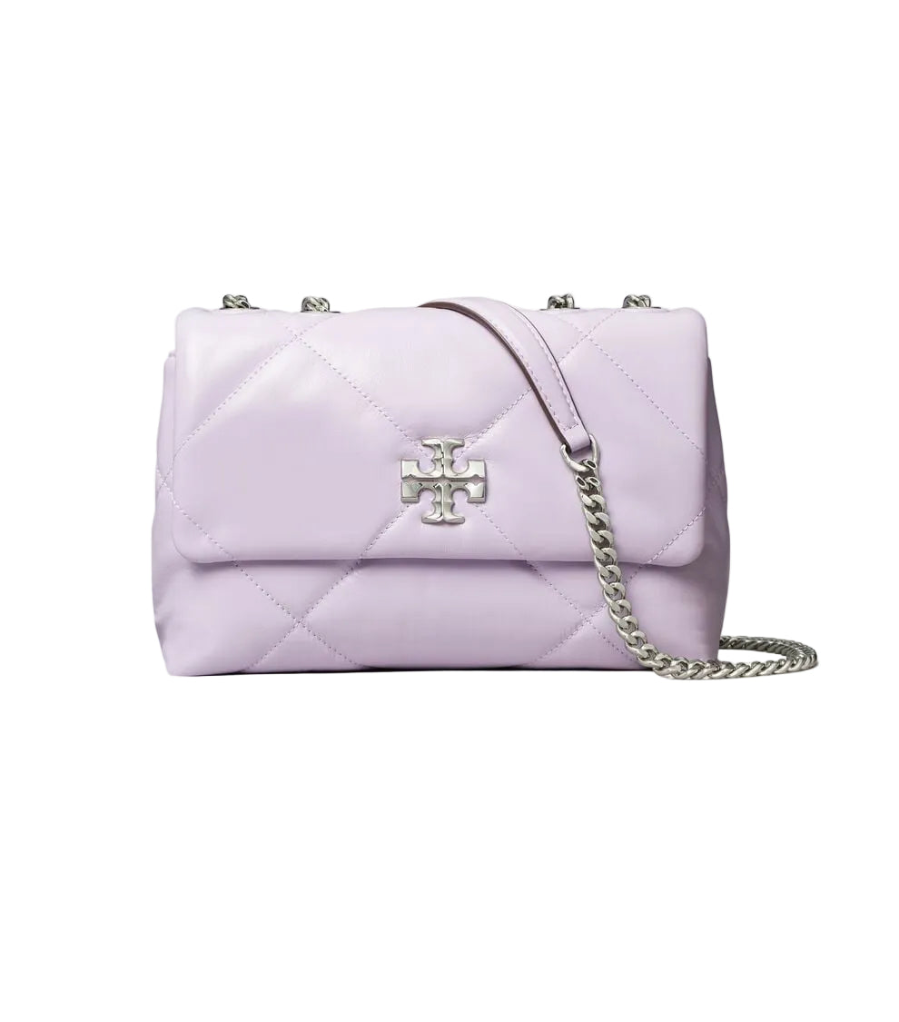 Tory Burch Kira Diamond Quilt Convertible Shoulder Bag in Purple