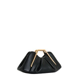 JW PEI Lila Metal Frame Clutch in Black