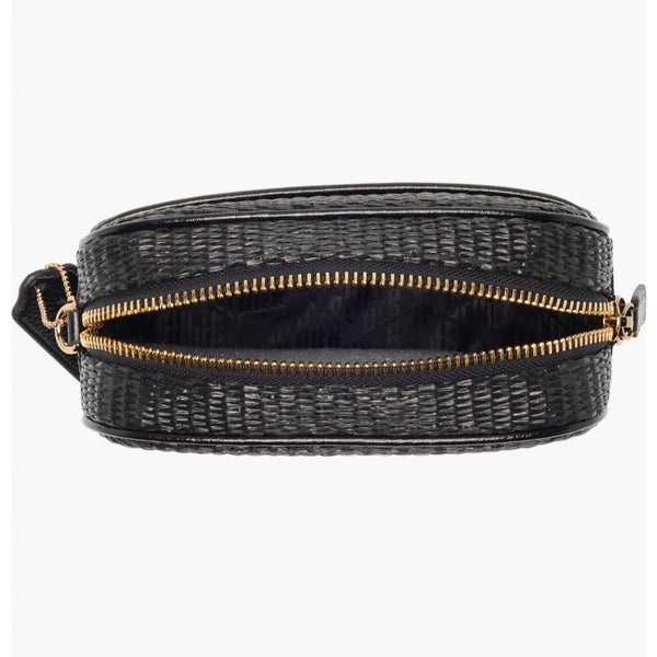 Kurt Geiger London Chiswick Raffia Camera Bag in black