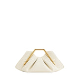 JW PEI Lila Metal Frame Clutch in White