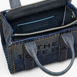 Marc Jacobs The Denim Printed Leather Micro Tote Bag