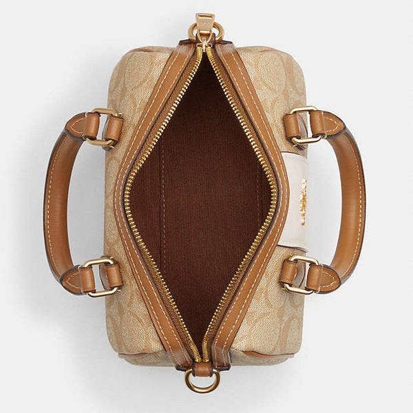 Coach Mini Rowan Crossbody In Signature Canvas With Stripe