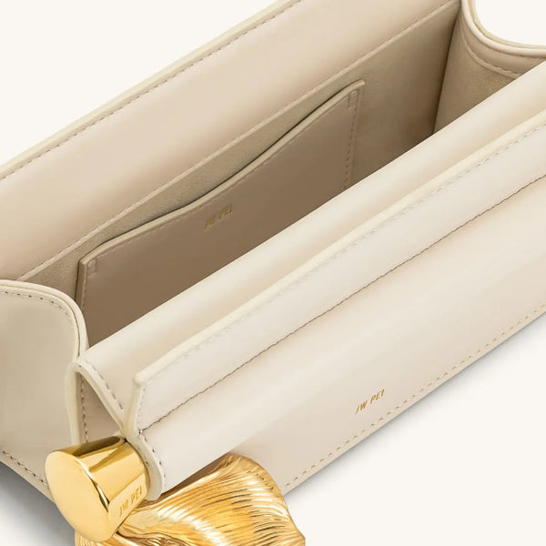 JW PEI Holly Metal Pendant Embellished Clutch - White