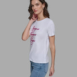 Karl Lagerfeld ParisBONJOUR X 3 EMBELLISHED TEE