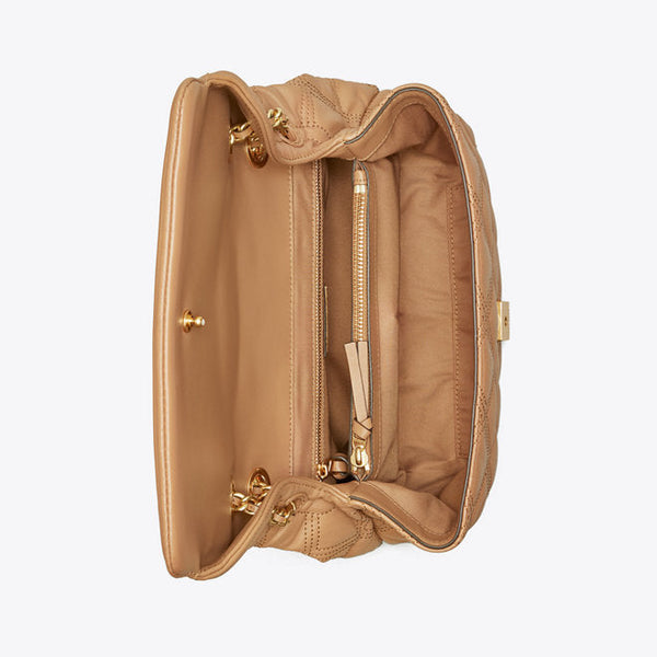 Tory Burch Fleming Soft Convertible Shoulder Bag in camel