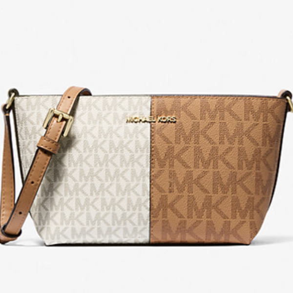 Micheal kors Jet Set Small Two-Tone Logo Crossbody Bag