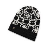 Kate Spade New York Arabesque Knit Beanie In Black And White
