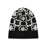 Kate Spade New York Arabesque Knit Beanie In Black And White