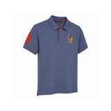 U.S. Polo T-Shirt Assn. Heather Blue Polo