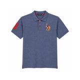U.S. Polo T-Shirt Assn. Heather Blue Polo