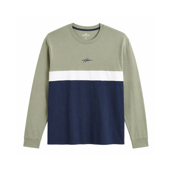 Hollister Men's T-Shirt Colorblock Long-Sleeve