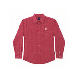Beverly Hills Polo Club Red Star-Print Long-Sleeve Shirt