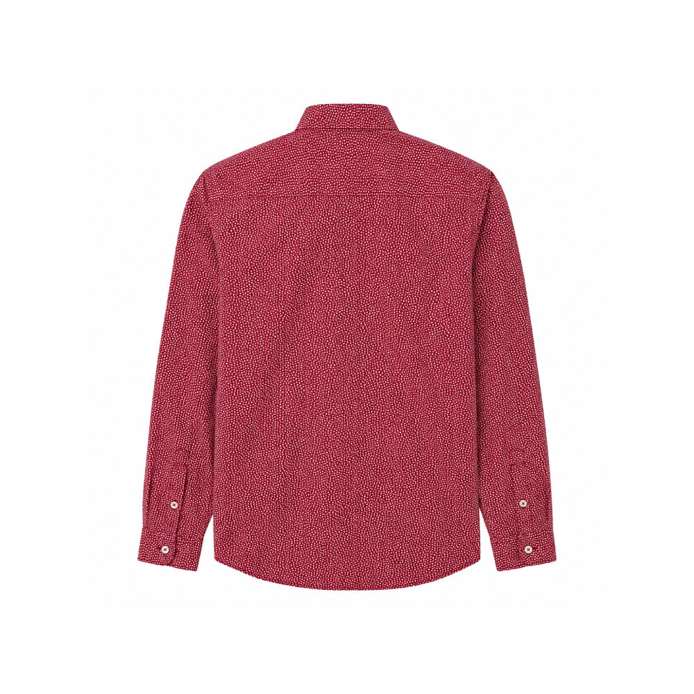 Beverly Hills Polo Club Red Star-Print Long-Sleeve Shirt