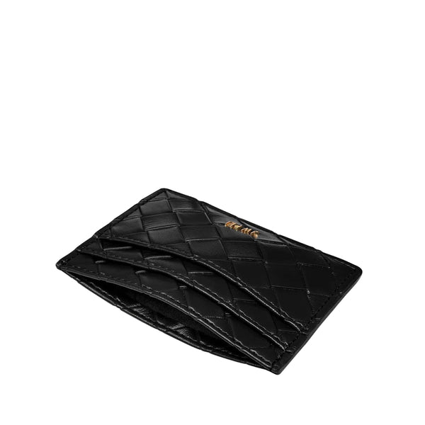 JW PEI Woven Texture Card Holder in Black