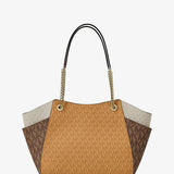 Micheal Kors Large Jet Set tote bag with color blocking and signature logo
