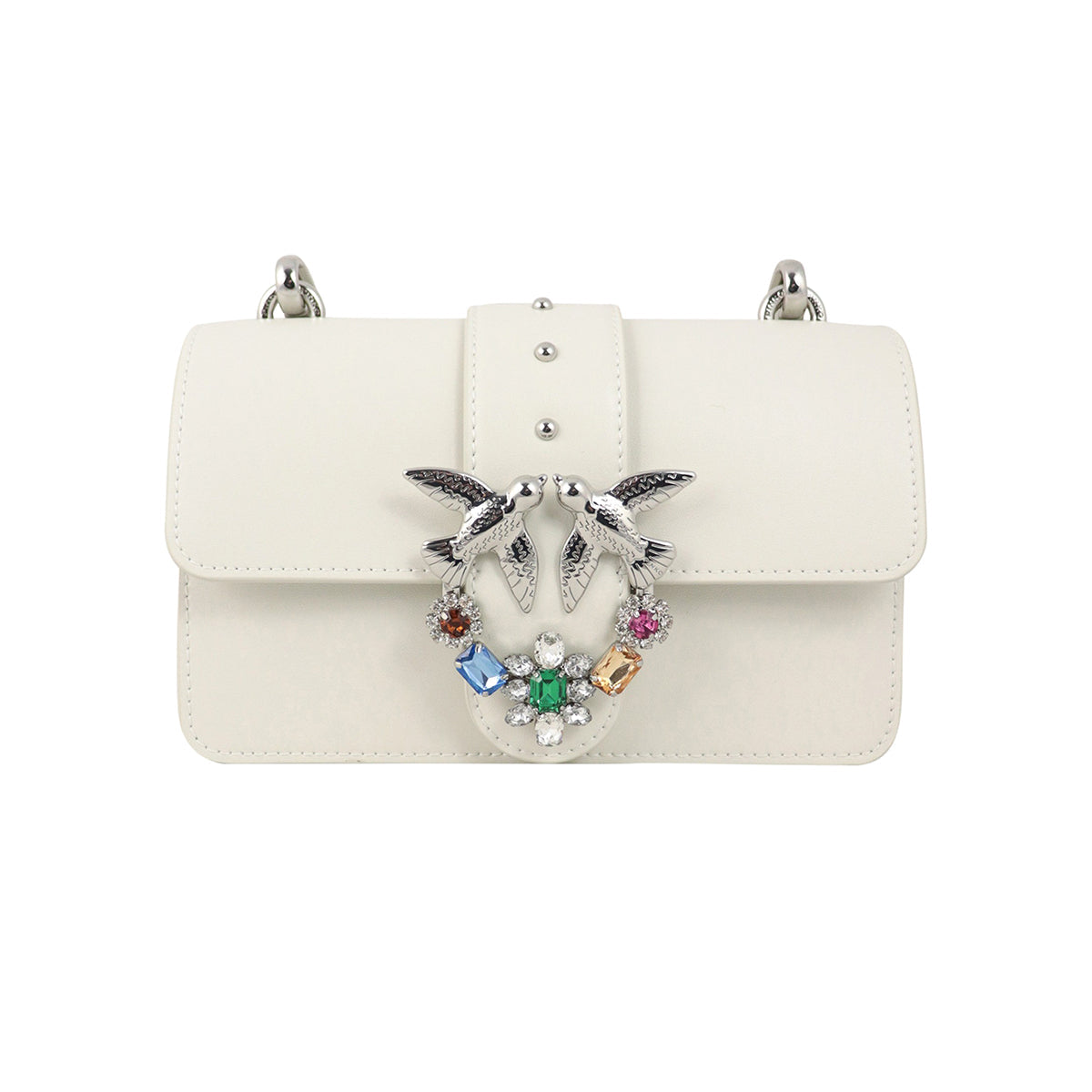 Pinko Mini Jewels white bag