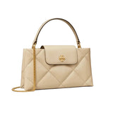 Tory Burch Kira Diamond Quilt TOP-HANDLE Bag In Light Stone
