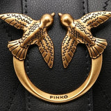 Pinko Leather Bag Love Bucket Wave Logo