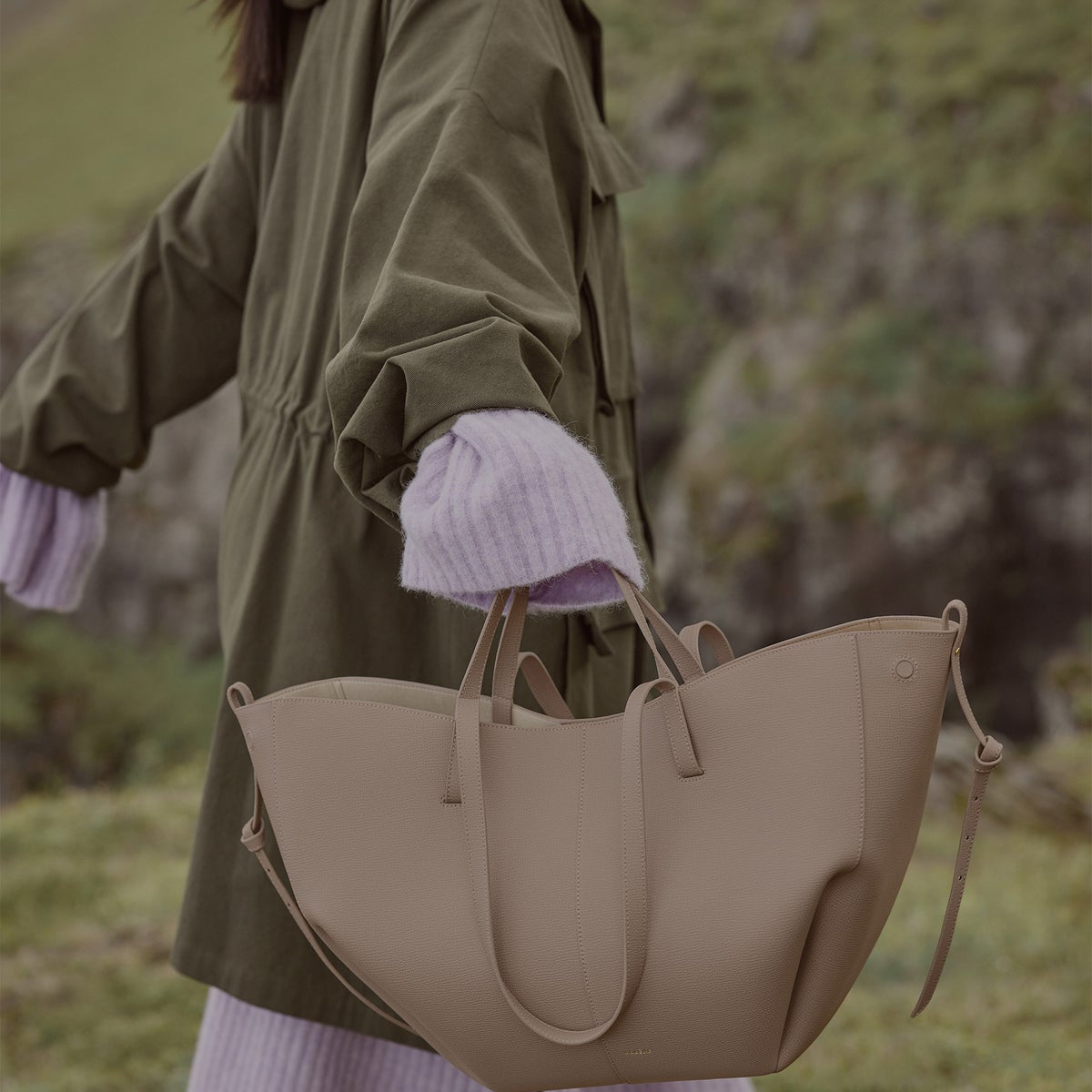 Polene Cyme edition textured taupe