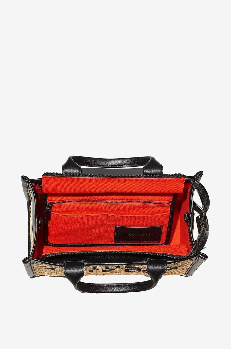 The Woven Medium Tote raffia and leather bag Marc Jacobs