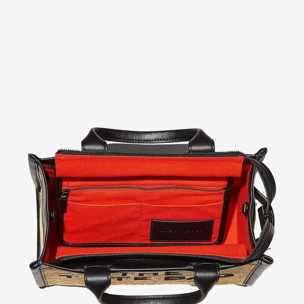 The Woven Medium Tote raffia and leather bag Marc Jacobs