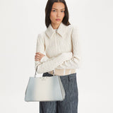 Tory Burch Eleanor Lizard Satchel in Blanc