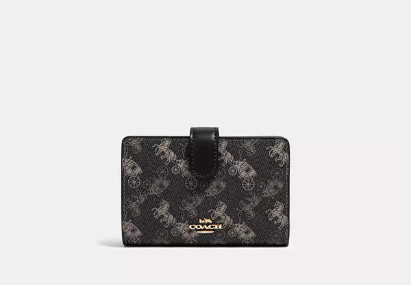 Coach Medium Corner Zip Wallet In Signature