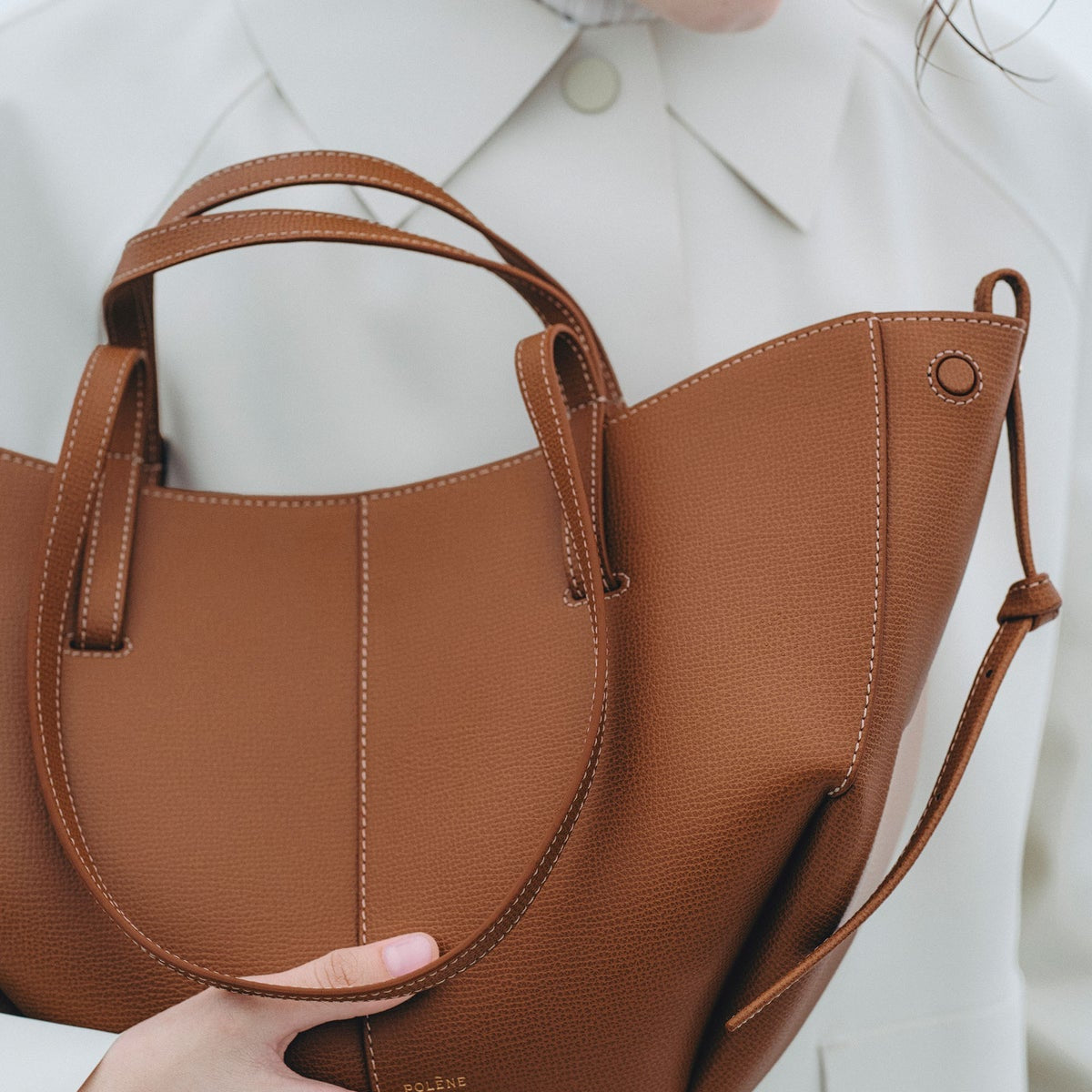 Polene Cyme Mini Edition Textured in Camel