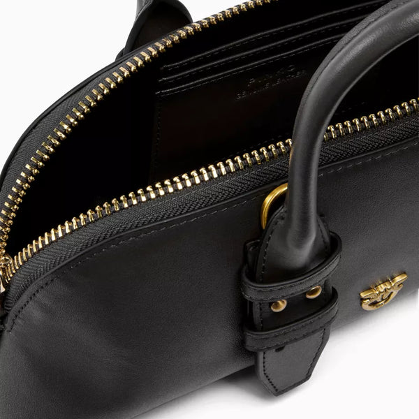 Pinko Escape Small Leather Bag in Black