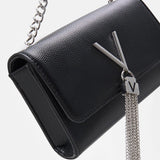 Valentino Silver Divina Cross-Body Chain Tassel Bag