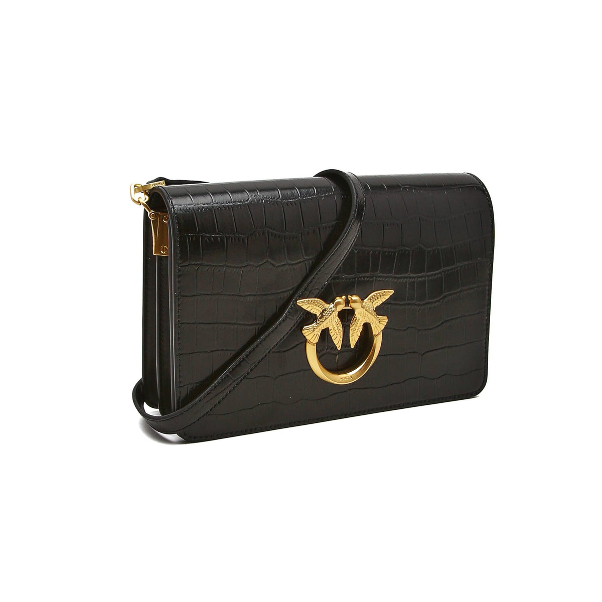 Pinko Leather messenger bag LOVE CLICK CLASSIC PURE SHAPES