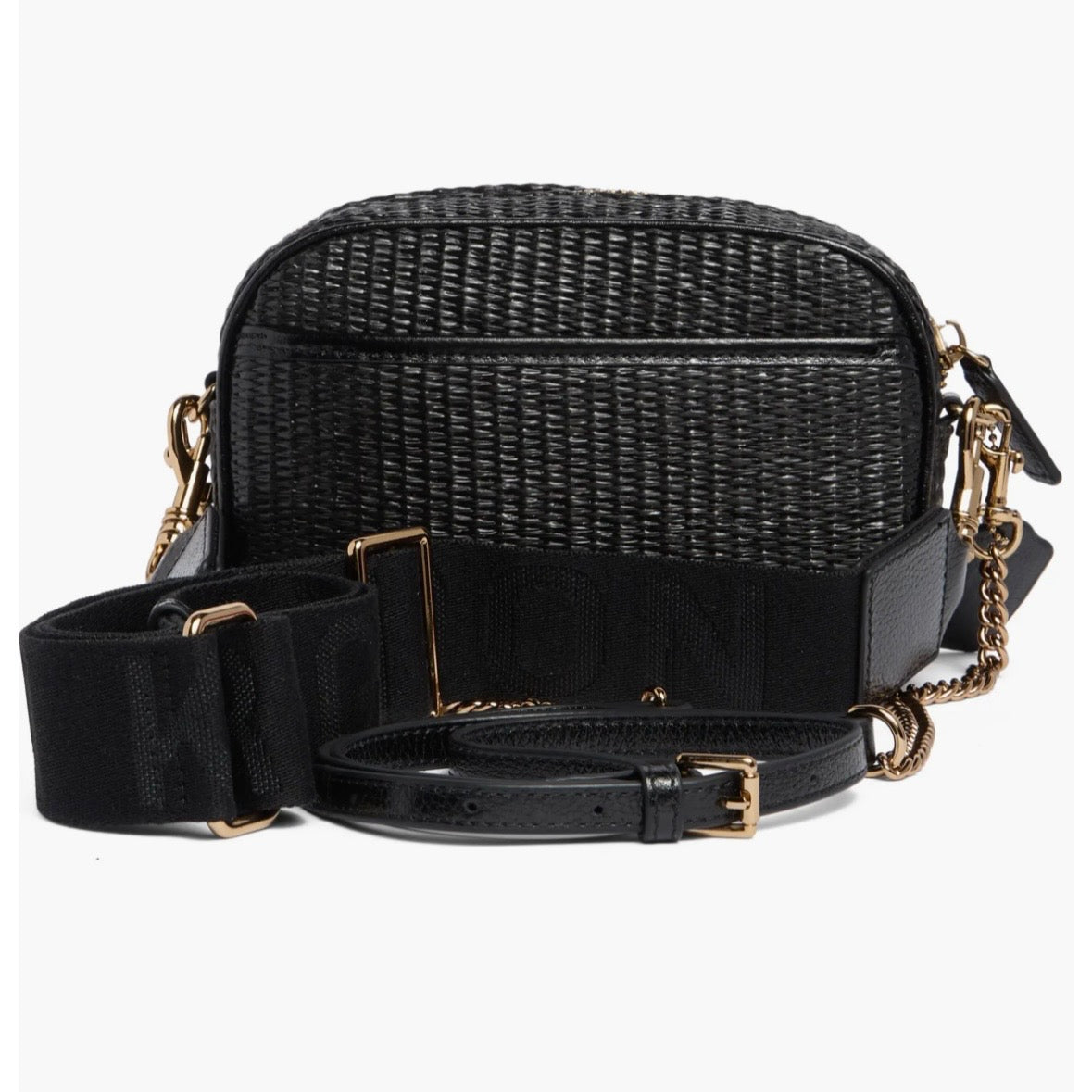Kurt Geiger London Chiswick Raffia Camera Bag in black