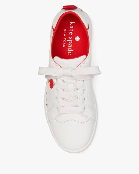 Kate spade Optic White/Pink Peppercorn Nikki sneaker size 39