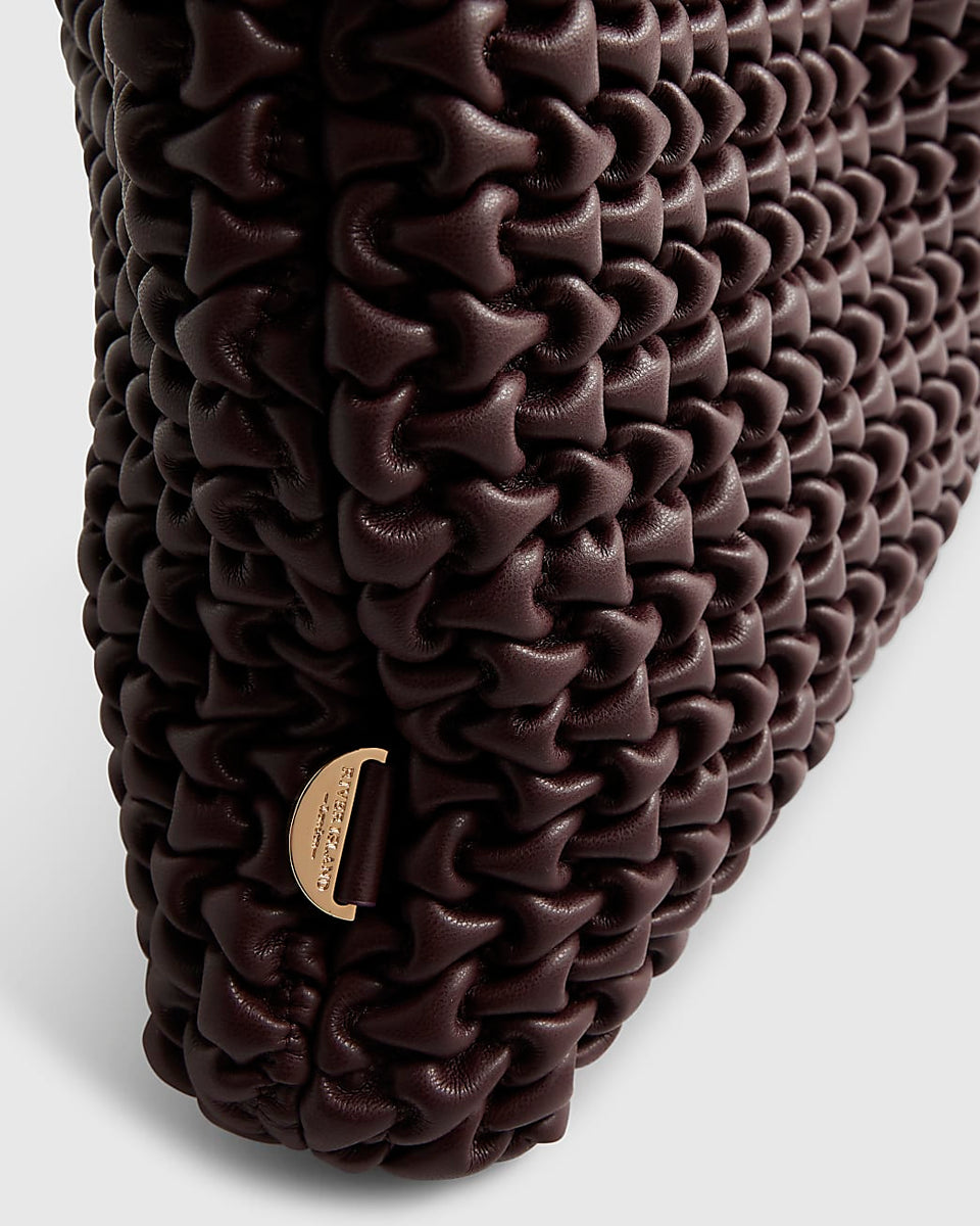 River island brown Red Textured Shoulder Bag