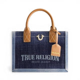 True Religion Bag for Women, small Handbag with Adjustable Shoulder Strap and Denim