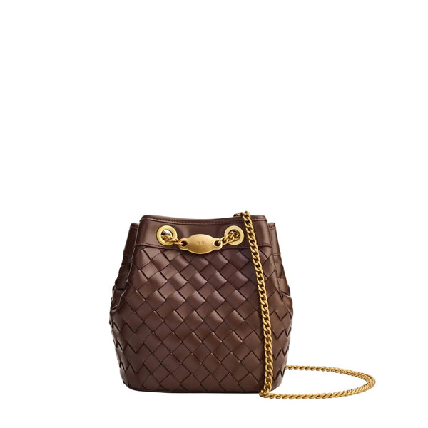 JW PEI Yara Handwoven Bucket Bag in Brown